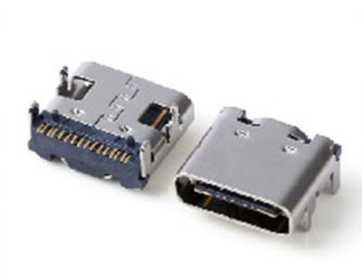 TYPE-C 母座 16P 四脚插引脚SMT