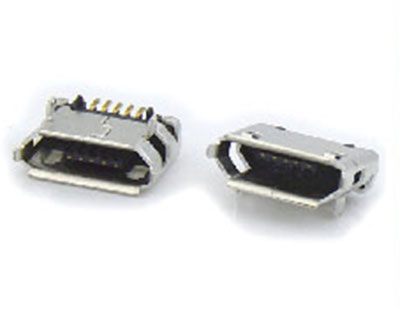 micro 5P USB 卷边两脚插 脚距5.65/6.4/7.2