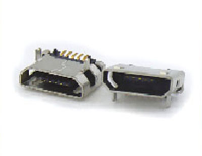 micro 5P USB 直边两脚插 脚距5.65/6.4/7.2